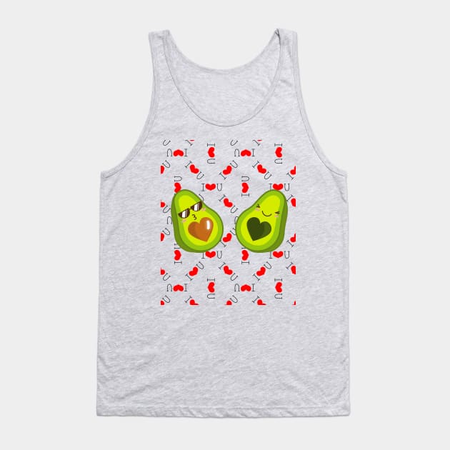 Avocado Kawaii Tank Top by Megaluxe 